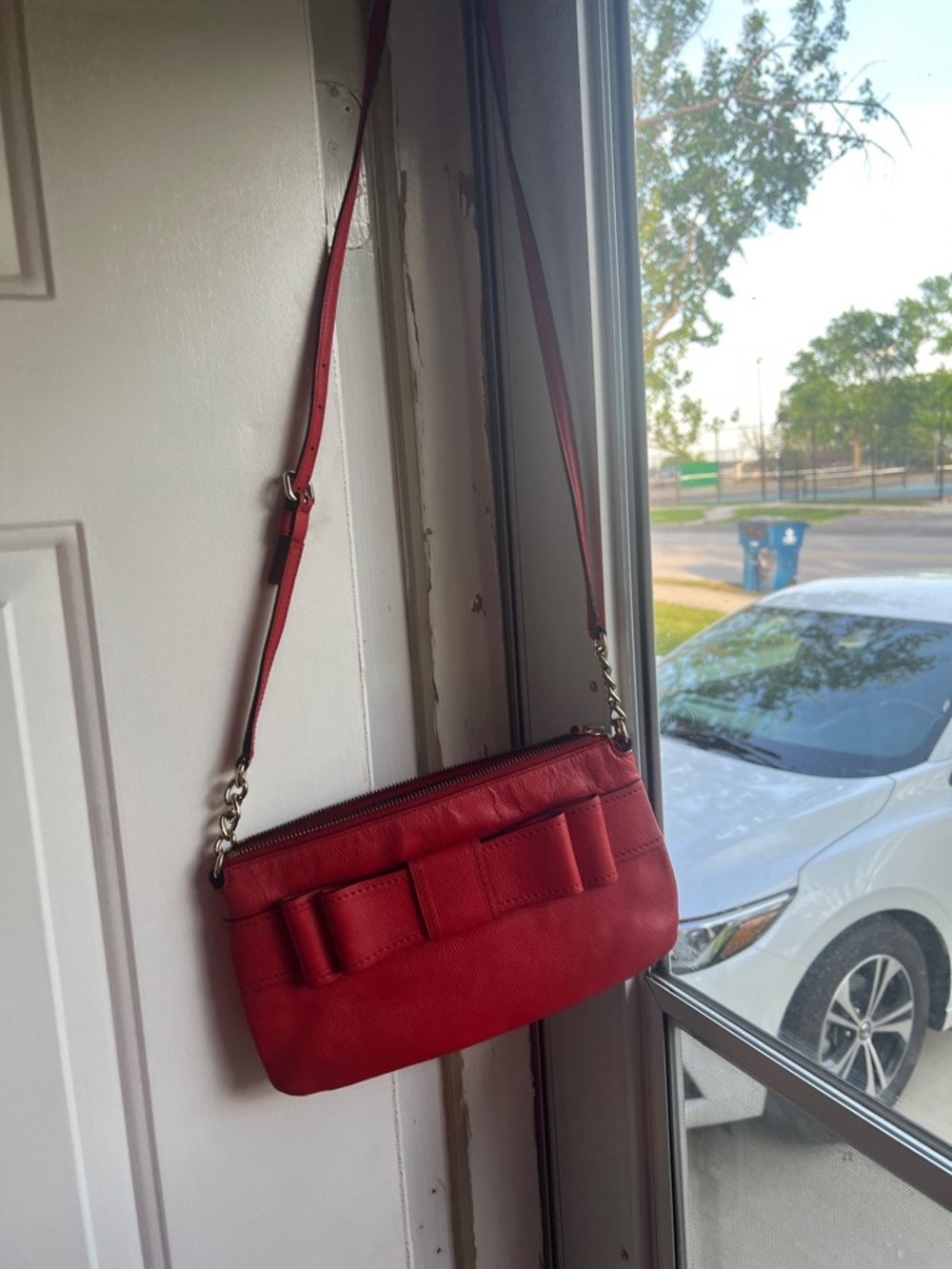 kate spade Red Bow Accent Crossbody Purse